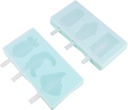 Ciieeo Silicone Ice Cream Mold Sticks Diy Ice Pop Maker Home Made Popsicle Tool Set Green 2 Pieces