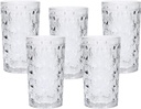 Highball Drinking Glasses, Set of 5, 13oz Crystal Tall Tumblers for Mojitos, Iced Tea, and Water (Set of 5)