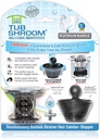 TubShroom Tub Drain Hair Catcher Combo Pack with Silicone Stopper, Black Chrome – Protector and for Bathroom Drains, fits any standard bathtub drain measuring 1.4” to 1.8” wide