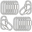50PCS 3 Inches Quick Link Chain Connectors, M8 Screw Heavy Duty Chain Links, 5/16" Galvanized Steel Locking Carabiners for Connecting Hammock, Key Chain, Pet Leash,Gym,Camping, 1525 Lbs Capacity