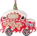 11" X 6.5" X 10" Dancing Gingerbread Bakery Cookie Jar, Red and White, (339109)
