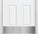 Deck the Door Decor | Door Kick Plate - Anodized Aluminum - Satin Nickel Finish - Magnetic Mount for Steel Doors - 6"x 34"