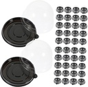 Unomor 50pcs Transparent Round Dessert Boxes Compact Packaging Holders for Moon Cakes Lightweight and Secure Party Favor Containers for Home and Bakery Use