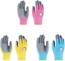 3 Pairs Kids Gardening Gloves,Rubber Coated Children Garden Gloves,Girls Boys Outdoor Protective Work Gloves