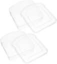 2pcs Reusable Sandwich Containers Lids Outdoor Storage Box for Bread Lunch Box for Boys and Girls Portable Sandwich Case Airtight Lid