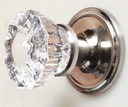 Fluted Crystal Glass/polished Chrome Passage Door Knob Sets for Modern Doors+includes Our New Secure Set Screw System & Prem