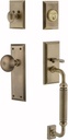 Nostalgic Warehouse New York C Grip Front Door Handle and Deadbolt Set