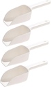 Ciieeo 4-Piece Kitchen Ice and Flour Scoop Set Plastic Food Scoops for Ice Rice and Flour Ergonomic Shovels for Baking and Cooking
