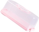 1pc Portable Handheld Cake Box Oblong Pastry Storage Container for Weddings Parties and Home Use Design for Easy Carrying and Sealing for Desserts
