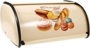 Vintage Bread Box with Lid Carbon Steel Countertop Storage Organizer for Bread and Baked Goods Retro Style for Home