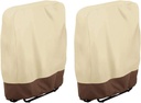 ASkinds 2Pcs Outdoor Stackable Chair Patio Furniture Cover, Zero Gravity Waterproof Dustproof Folding Chair Cover for Garden Sunbathing Deck