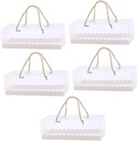 5pcs Transparent Cake Boxes with High-grade Material Multi-function Dessert Containers for Cookies and Cupcakes for Parties and Festivals