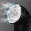ZAQYCM Black Duct Hose for Range Hood, Aluminum Exhaust Hose for Shop/Garage/Dryer/Kitchen/Bathroom Fan/Restaurants, HVAC Ventilation Air Tube (Color : 200MM (7.9 Inch), Size : L 1.5m(4.9 ft))