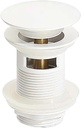 Basin Sink Pop Up Drain Bathroom Sink Push Down Pop Up Stopper Drain in Brushed Gold,Matt Black,White,Rose Gold,Gold,Chrome Washbasin Accessoires For Bath(White with hole)