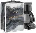 GOSTONG Coffee Maker Cover with Durable Handle Marble Print Coffee Bread Stand Mixer Cover Compatible with Kitchen Aid Mixer Kitchen Appliance Dustproof Cover