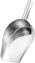 1pc Stainless Steel Ice Cube Scoop Multipurpose Baking Flour Shovel Comfortable to Hold Ice Spade
