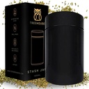 Treehouse Stash Jar Smell Proof Container (500mL) for Herbs, Spices, Coffee, Teas & More - Plus x2 Resealable Smell Proof Bags