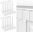 Over The Door Hooks, Z-Shaped Door Hanger Hook Fits The 1 3/8" and 1 3/4" Door Widths, Reversible Metal Door Hooks for Hanging Clothes, Coats, Towels, Shoe Organizers (White 10 Pack)