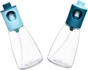 VALICLUD 2Pcs Press Type Oil Sprayer Bottles for Kitchen Cooking Even Spray Control Leak Glass Dispenser with Lid Suitable for Soy Sauce and Low Calorie Healthy Diet