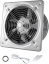 6Inch Powerful Silent Ventilation Fan, Kitchen Household Stainless Steel Bathroom Window Exhaust Fan Exhaust Fan Wall Exhaust Fan for Kitchens, Lounges, and Workshops