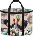 Mandala Rooster Slow Cooker Cover Holder 18" x 13" x 12.5" Slow Cooker Bag Kitchen Appliance Washable for Appliance Storage