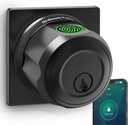 GeekTale Fingerprint Deadbolt, Fingerprint Door Knob, Smart Deadbolt Lock, Smart Door Lock, Twist to Lock&Unlock, Keyless Entry Door Lock with App, for Front Door, Garage, Easy Installation