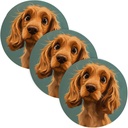 3 Pcs Trivet Set for Crock Pot 15in Heat Resistant Placemats Modern Farmhouse Decor Porta platos para mesa Cartoon Funny Cocker Brown Spaniel Dog