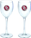 Heritage Pewter Oklahoma Sooners Glass Goblets – Set of 2 | 12 OZ Goblet Wine Glasses | Expertly Crafted Pewter Glass