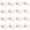 16pcs Multi-function Cupcake Box Window Muffin Cake Packaging Egg Tart Boxes Paper Containers Baking Party Supplies