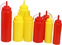8pcs Sauce Bottles Plastic Squeeze Bottles for Ketchup Condiment Dispensers