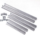 Overhead Garage Door Track Punch Angle Iron Hanger Replacement Kit Bracket and Mounting Hardware with Screws and Bolts