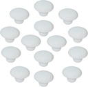 YMAISS 14packs White Ceramic knobs Round Mushroom Cabinet Dresser Vintage pulls Door Handles Drawer Knob Pull Handle Dresser Pulls Cupboard Wardrobe Drawer knobs with Screws