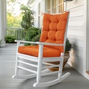 mudilun Rocking Chair Cushion Non-Slip Tufted Indoor/Outdoor Rocking Chair Cushions 80% Water Proof with Straps for Living Room Baby Room Garden High Back Rocking Chair Pads