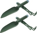 balacoo 2sets Garden Tools of Portable Hand Trowel Rake for Gardening Ergonomic Handle for Houseplants and Bonsai Lightweight Gardening Hand Tools