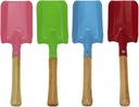 Bitray 4PCS Wooden Mini Sand Shovels Metal Spade with Sturdy Wooden Handle Safe Gardening Tools Trowel Shovel