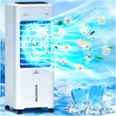 3 Gal Evaporative Air Cooler w/Aroma Box, 4IN1 Portable Swamp Cooler, Ductless&Ventless Windowless Air Conditioners for Room Indoor Bedroom Home Office, 3 Modes & 3 Speeds, 7H Timer, Remote