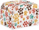 doginthehole Cute Dog Paw Toaster Cover 4 Slice, Kitchen Small Appliance Covers Bread Maker Microwave Oven Cover Toaster Dust Cover Fits for Most Standard 4 Slice Toasters