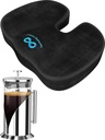 Cafe Du Chateau French Press Coffee Maker & Everlasting Comfort Seat Cushion - Elevate Your Coffee Routine, Enhance Sitting Comfort