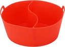 Slow Cooker Divider Insert, Slow Cooker Liner with Lift Handle, Silicone Slow Cooker Liner, Reusable Corck Pot Divider Liner, Heat Resistance Pot Divider Liner for Slow Cooker, Corck Pot(Red)