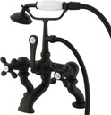 Kingston Brass CC415T5 Vintage 7-Inch Deck Mount Tub Faucet with Hand Shower, Oil Rubbed Bronze