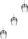 3pcs Multipurpose Scoop for Ice Rice Flour Large Grain Scoop Flat Bottom Comfortable Ergonomic Grip