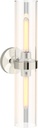 Kohler 27263-SC02-SNL Purist Bathroom Vanity Fixture, Wall Sconce Lighting, UL Listed, 2, Polished Nickel