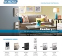 Schlage FE285 Century By Broadway Century By Bottom Half Handleset with 16080 Latch and 10063 Strike Matte Black Finish