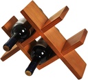 Wine Rack Ornaments for Decoration Home Living Room Creative Wine Rack Display Wine Cellar Wood Color