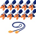 10 Pair Corded Reusable Ear Plugs for Shooting Range Ear Protection for Gun Range - Hunting Ear Plugs for Construction Firearm Ear Protection Shooting Gun Hearing Protection Earplugs Corded
