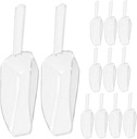 IMIKEYA 12pcs Transparent Plastic Ice Scoops Versatile Candy Snack Food Serving Tool for Parties Buffets and Kitchen Use Lightweight Design