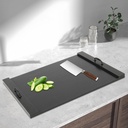 Stove Top Cover Board,Noodle Board Stove Cover,Wooden Stovetop Cover Cutting Board with Juice Grooves and Handles,Countertop Standing Stove Top Cover,Decor Tray,Cookware,for Apartment,Kitchen,RV