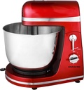 Ovente 3.7 Quart 6-Speed Professional Stand Mixer, 300 Watt, Metallic Red