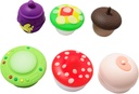5ml UFO Silicone Wax Concentrate Containers Mushroom Pinecone Honeypot Non-stick Jars (6)