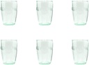 Amici Home Italian Recycled Green Euro Milk Glass, 13oz, Set of 6
